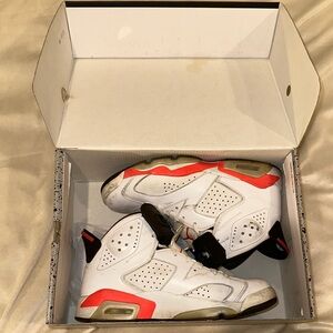 Jordan White and Red Sneakers